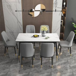 6 Seater gray dining table