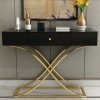 Antique Brass Iron Table with Wooden Top TBI010017