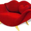 Red velvet deewan sofa DS1001