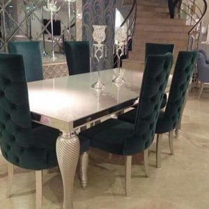 Royal green dining table set