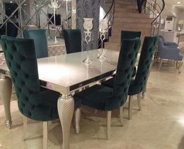 Royal green dining table set