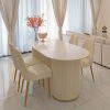 White dining table for 4